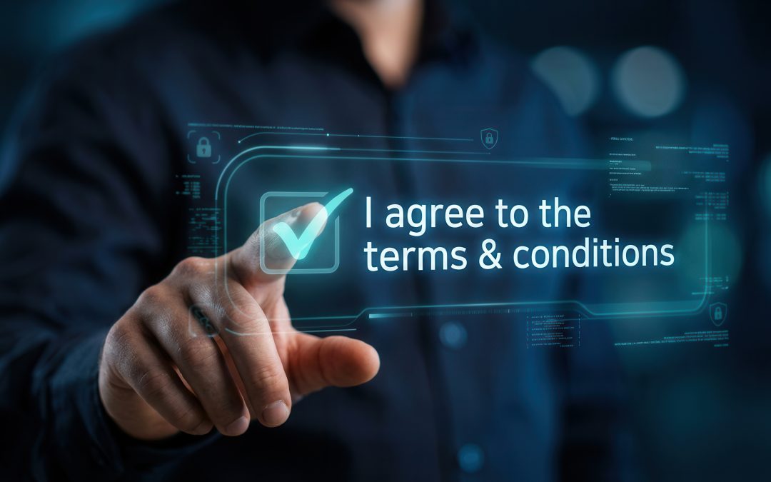 person selecting to agree to terms and conditions